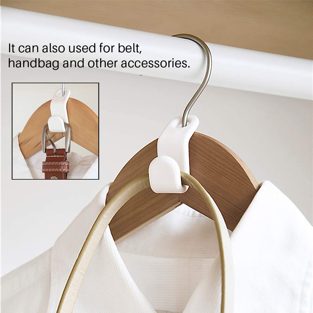 Space-Saving Clothes Hanger Connector Hooks