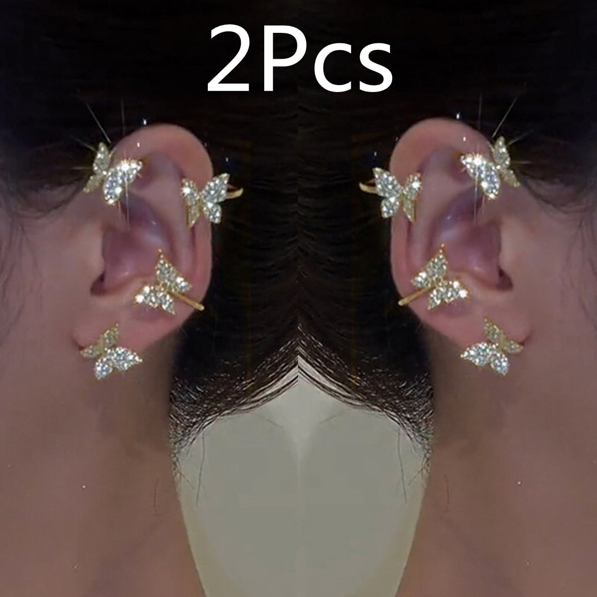 Butterfly Tassel Style Zircon Earrings