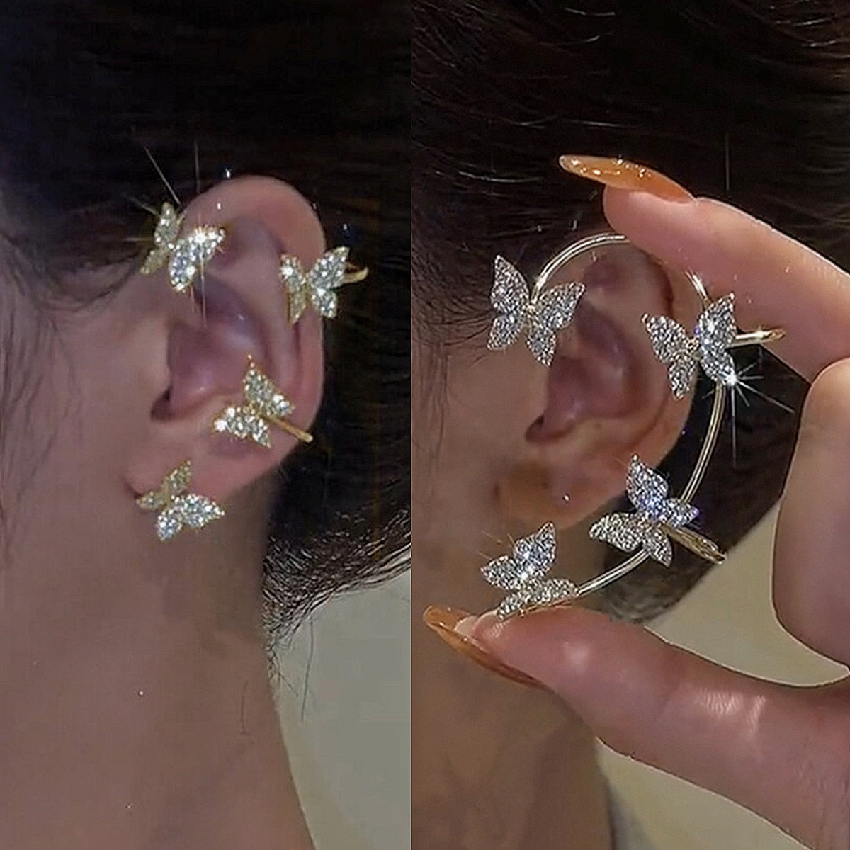 Butterfly Tassel Style Zircon Earrings