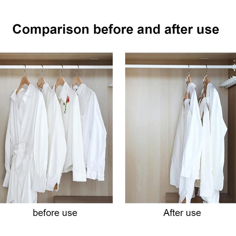 Space-Saving Clothes Hanger Connector Hooks