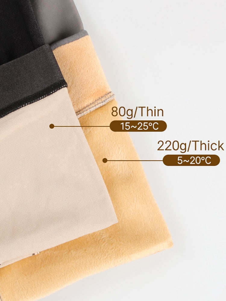 Flawless Legs Fake Translucent Warm Plush Lined Elastic Tights