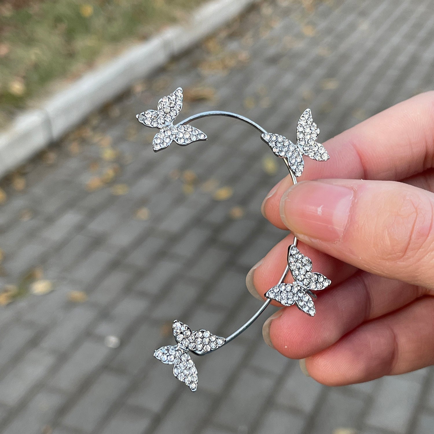 Butterfly Tassel Style Zircon Earrings