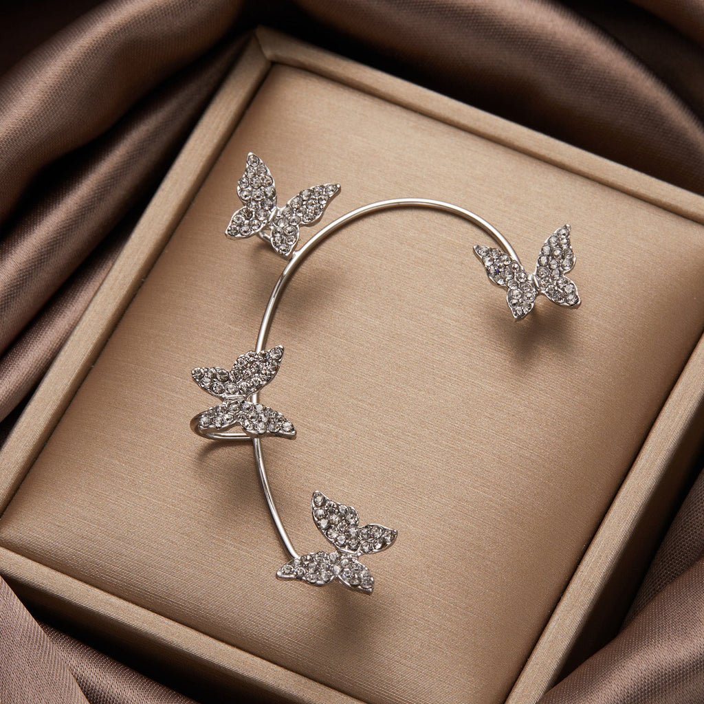 Butterfly Tassel Style Zircon Earrings