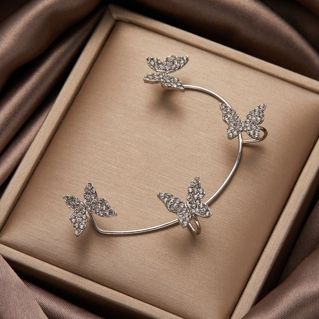 Butterfly Tassel Style Zircon Earrings