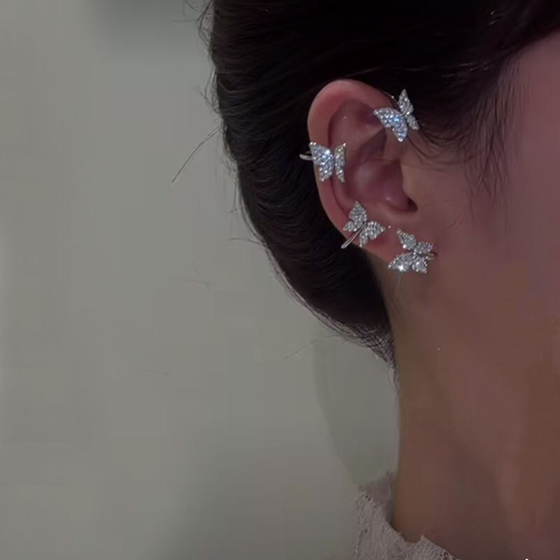 Butterfly Tassel Style Zircon Earrings