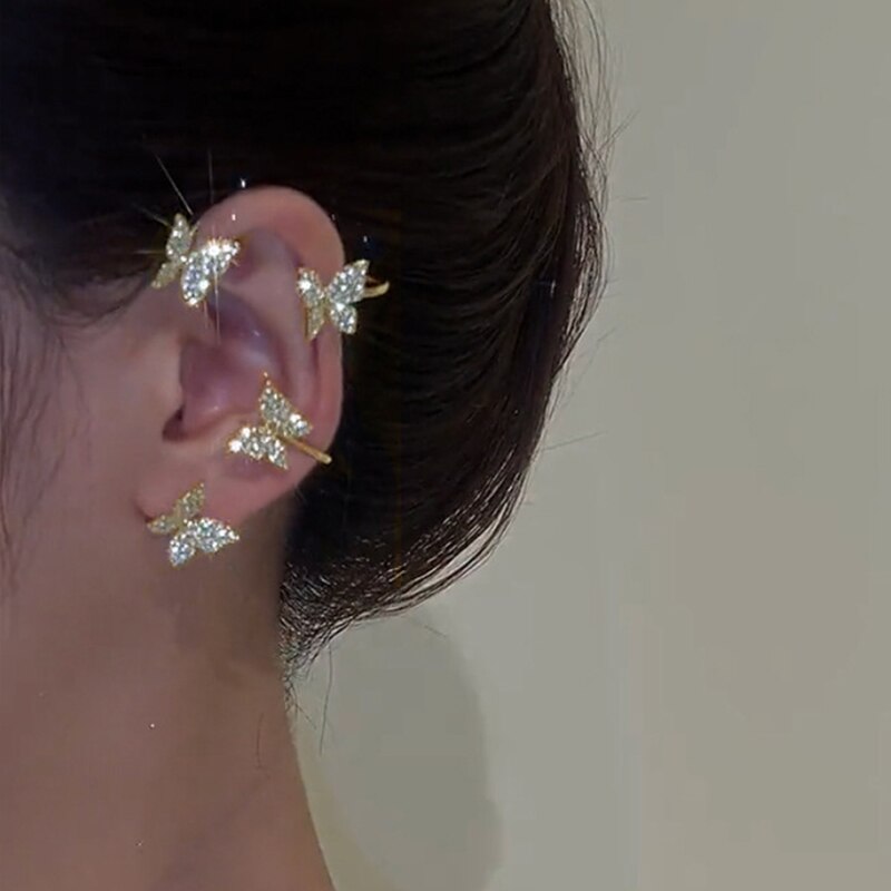 Butterfly Tassel Style Zircon Earrings