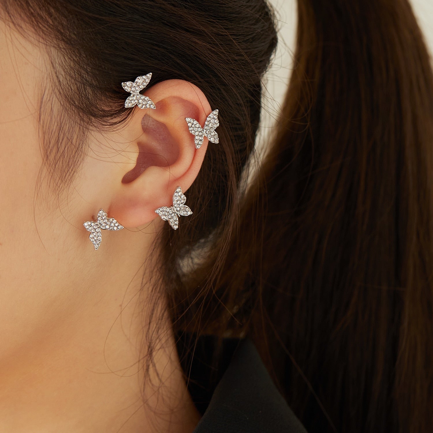 Butterfly Tassel Style Zircon Earrings