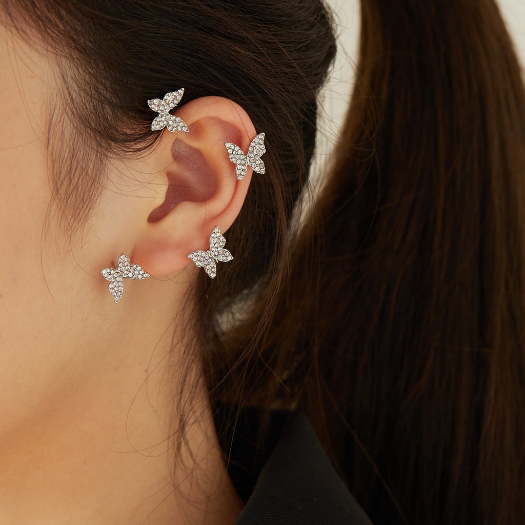 Butterfly Tassel Style Zircon Earrings