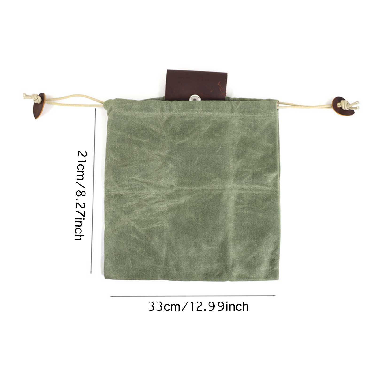 Leather Waxed Canvas Pouch